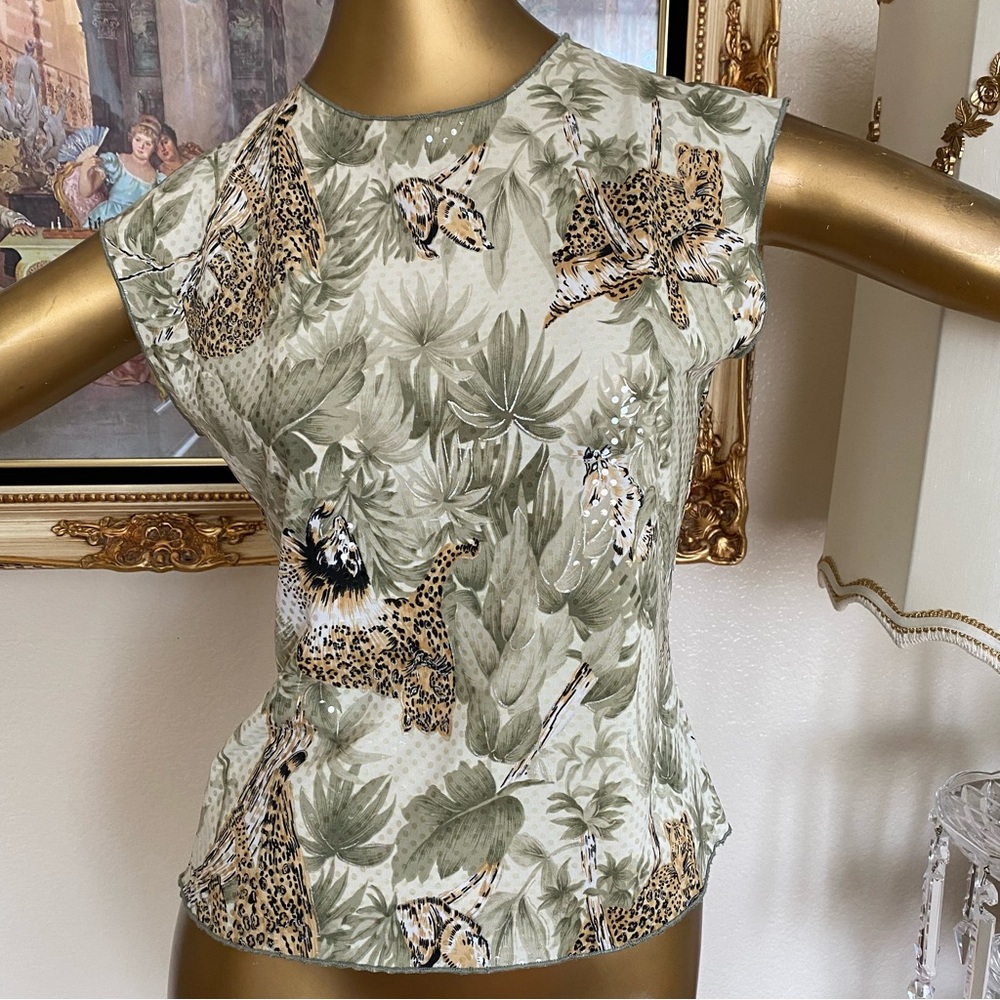 Jaipur Cheetah Print Sleeveless Top